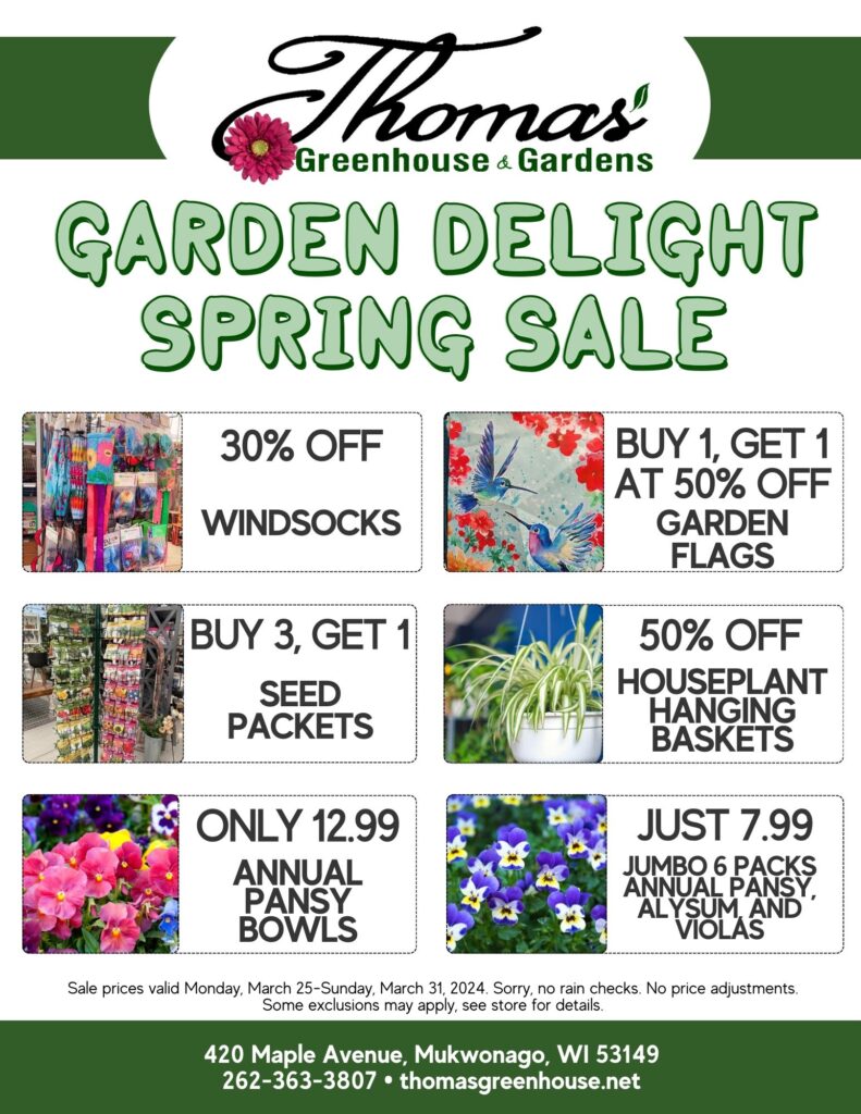 thomas garden center sale flyer