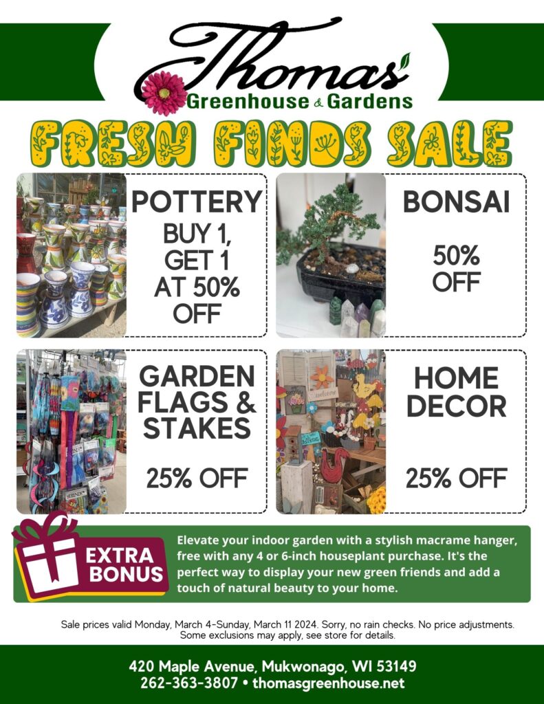 Thomas Greenhouse & Garden Center Sale Flyer