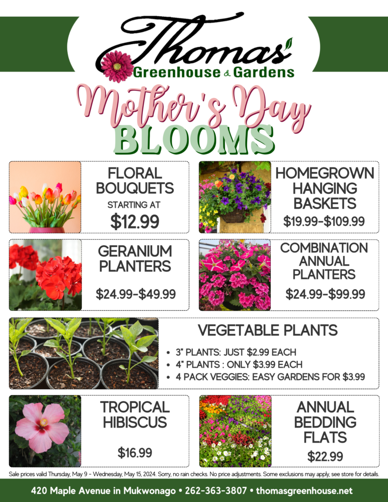 mothers day plant sale flyer